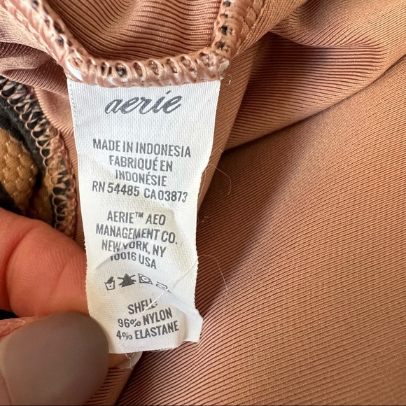 Like-New Aerie Wrap One-Piece Cutout Swimsuit | Animal Print | Sz M LONG - Picture 10 of 14